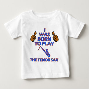 Tenorsaxofon Musicalentwürfe Baby T-shirt