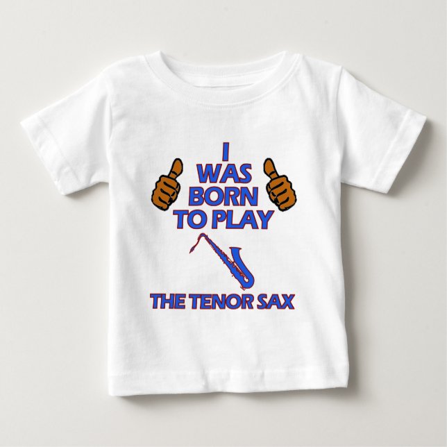 Tenorsaxofon Musicalentwürfe Baby T-shirt (Vorderseite)