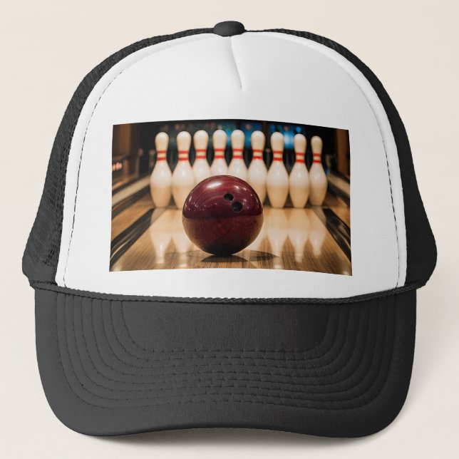 Tenpin Bowling Strike. Truckerkappe (Vorderseite)