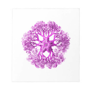Tentacelabschnitt in rosa notizblock