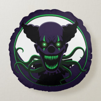 Tentacle Clown Rundes Kissen