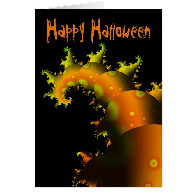 Tentacle Fraktal Halloween Card (Vorne)