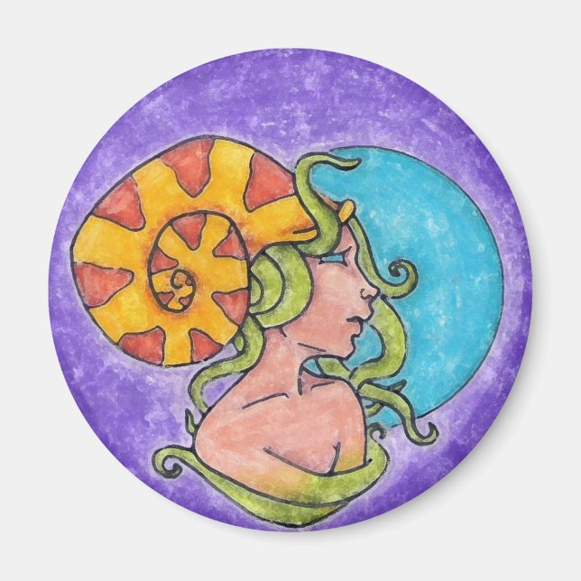 Tentacle Girl Magnet (Vorne)