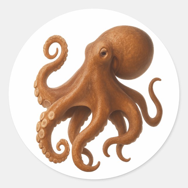 Tentacle Tango Runder Aufkleber (Vorderseite)