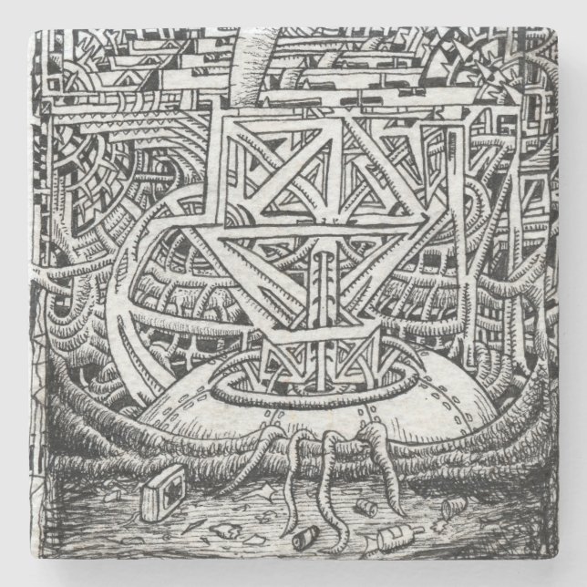 Tentacle Tank von Brian Benson Stone Untersetzer (Vorderseite)