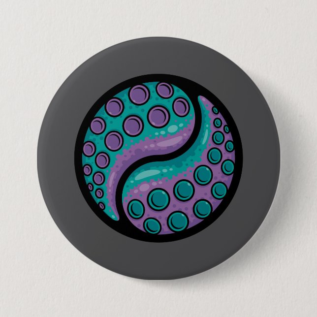 Tentacle Yin Yang Button (Vorderseite)
