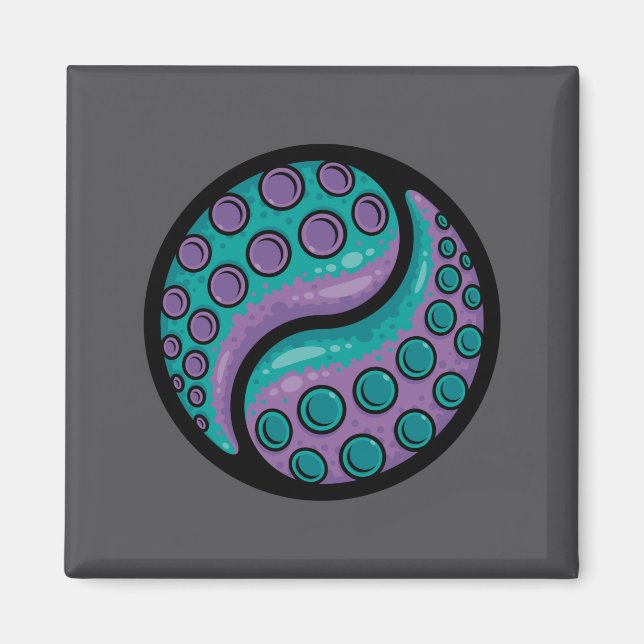 Tentacle Yin Yang Magnet (Vorne)