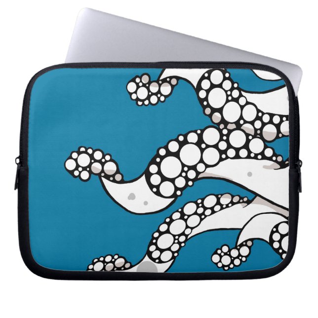 Tentakel-(blaue) Laptop-Hülse Laptopschutzhülle (Vorderseite)