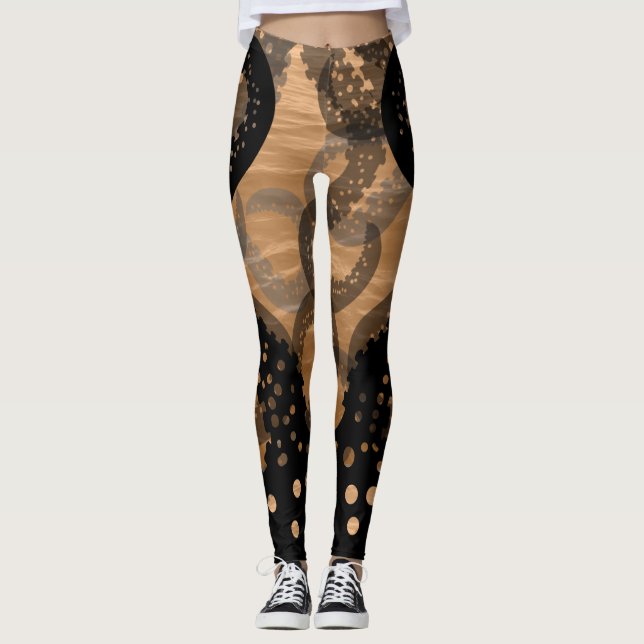 Tentakel verblassten orange in den Leggings (Vorderseite)