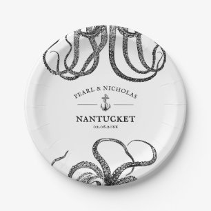 Tentakeln der Liebe   Themed Beach Octopus Pappteller