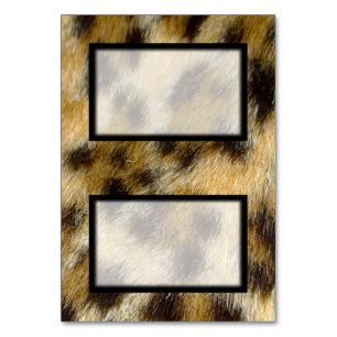 Tented Leopard Print Blank Platzkarte Tablecececar Tischnummer