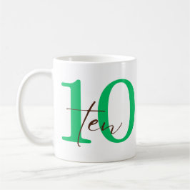 Tenth Year with Personalization Kaffeetasse