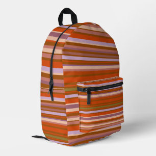 Tenues Varicolored modische Horizontale Linien Bedruckter Rucksack