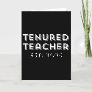 Tenured Teacher 2026 Gratulation zur Festanstellun Karte