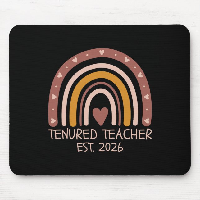 Tenured Teacher Est 2026 Tenure Beförderung Frauen Mousepad (Vorne)