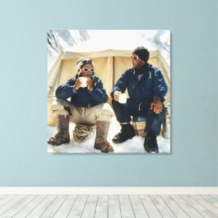 Tenzing Norgay Edmund Hillary beim Everest-Besiege Leinwanddruck