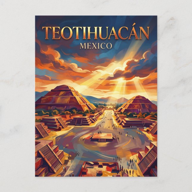 Teotihuacán Mexiko Postkarte (Vorderseite)