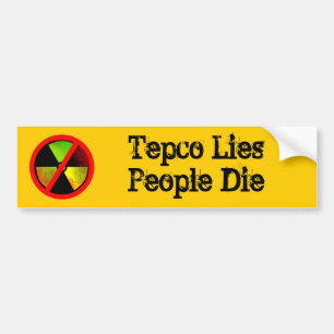 Tepco Lies People Die Custom Anti-Nuke-Aufkleber Autoaufkleber