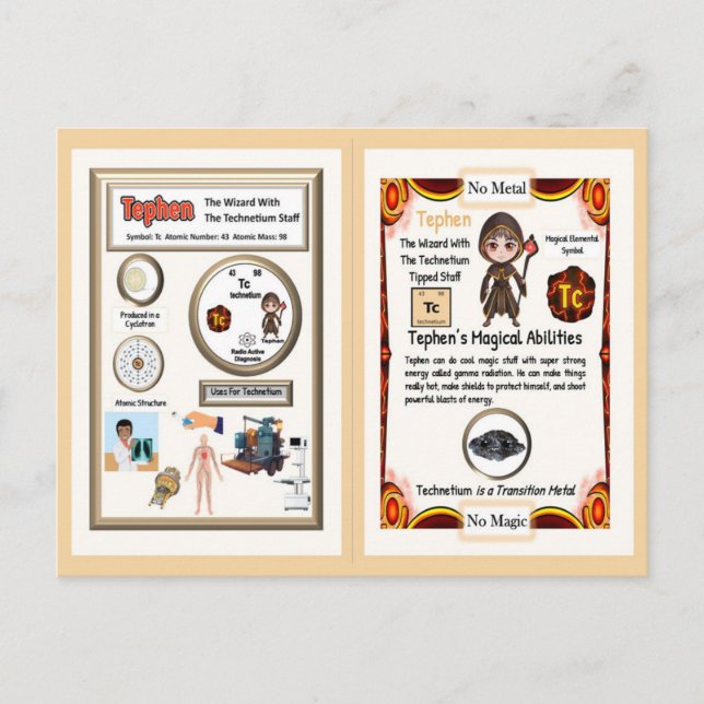 Tephen Wizard - Technetium-Element Postkarte (Vorderseite)