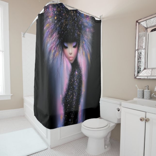 Teppich Cosmic Diva Stellar Glow Duschvorhang (Beispiel)
