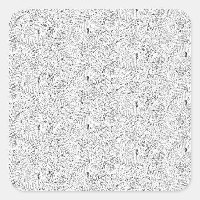 Teppich-Design 36 Quadratischer Aufkleber (Vorderseite)