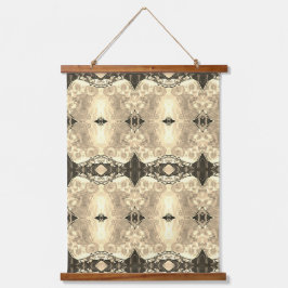 Teppich - Sepia-Diamant Wandteppich Mit Holzrahmen