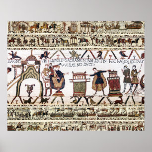TEPPICH VON BAYEUX Harold leistete einen Eid auf h Poster