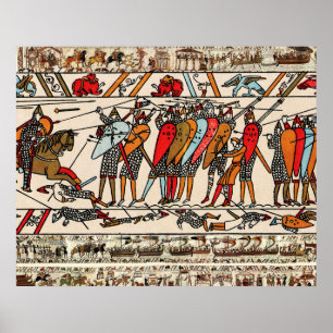 TEPPICH VON BAYEUX,SCHLACHT VON HASTINGS,NORMANNIS POSTER