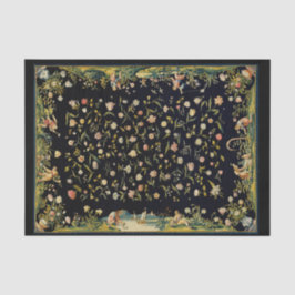 Teppichboden aus antikem Blumenmuster Seidenpapier