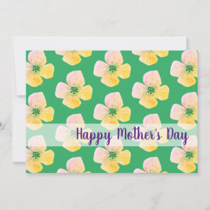 Teppichboden mit Blume Flat Holiday Card Feiertagskarte