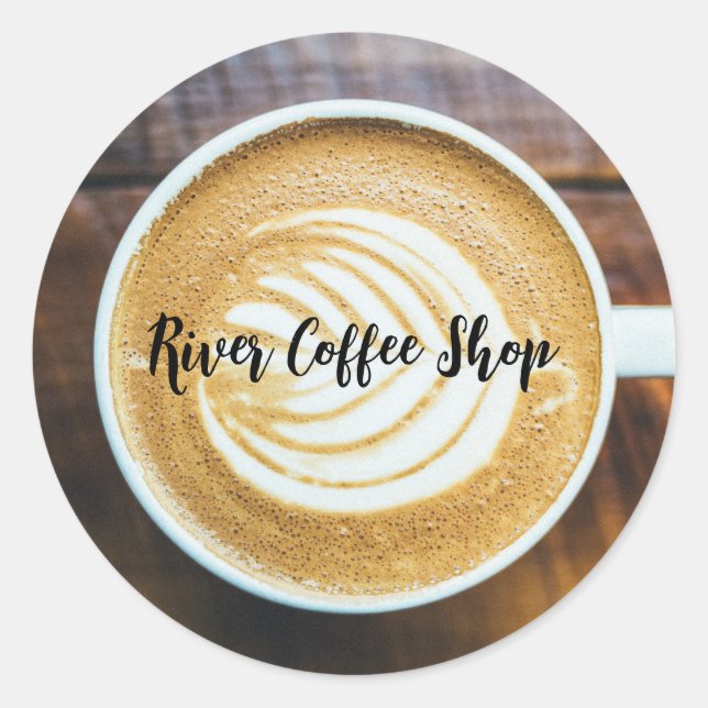 Teppiche aus Latte-Leaf-Form-Schaumstoff auf Holzn Runder Aufkleber (Vorderseite)