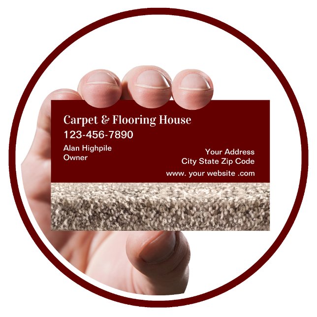 Teppiche und Bodenbeläge - Visitenkarten Visitenkarte (Carpet Floor Cleaning)