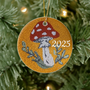 Teppichhaken-Design Pilz-Ornament Keramik Ornament