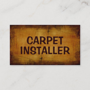 Teppichinstallationsantike Visitenkarte