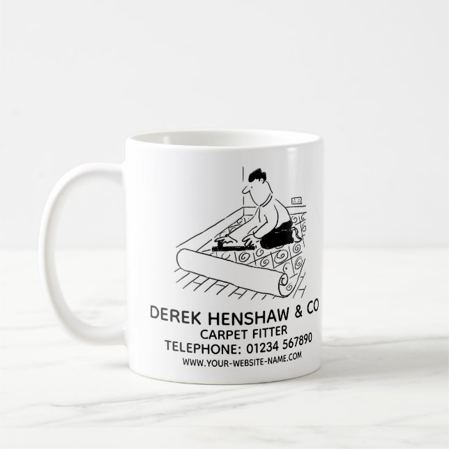 Teppichmatte für Werbezwecke Kaffeetasse (Links)