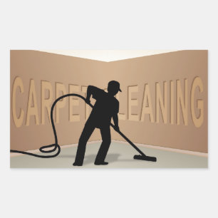 Teppichreinigung Rechteckiger Aufkleber