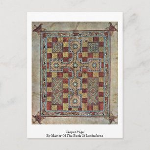 Teppichseite vom Meister des Buches Lindisfarne Postkarte