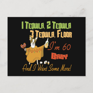 Tequila 60. Geburtstagsparty Collection Einladungspostkarte