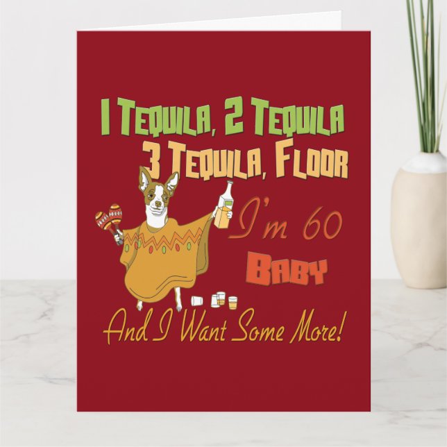 Tequila 60. Geburtstagsparty Collection Karte (Vorderseite)