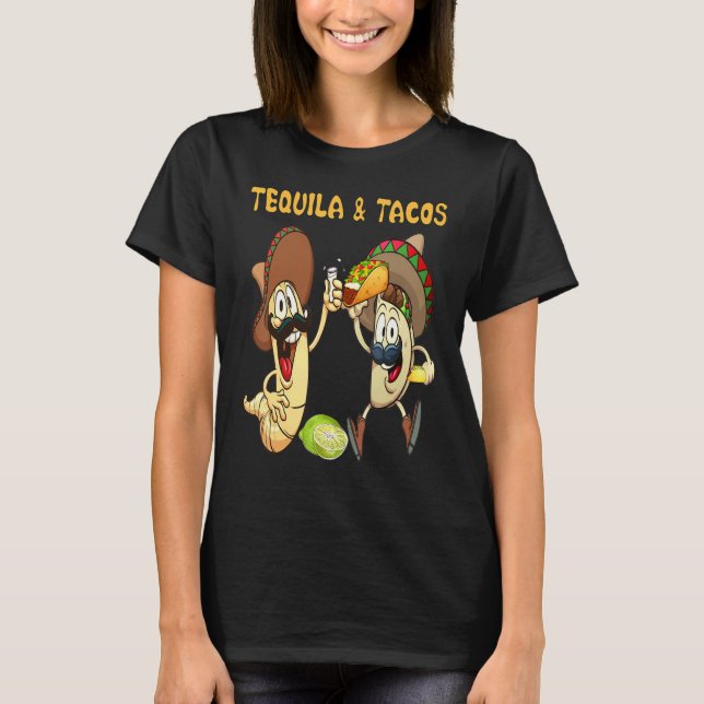Tequila And Tacos Patron Tequila Mens Tequila Haku T-Shirt (Vorderseite)