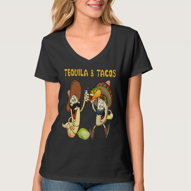 Tequila And Tacos Patron Tequila Mens Tequila Haku T-Shirt (Vorderseite)