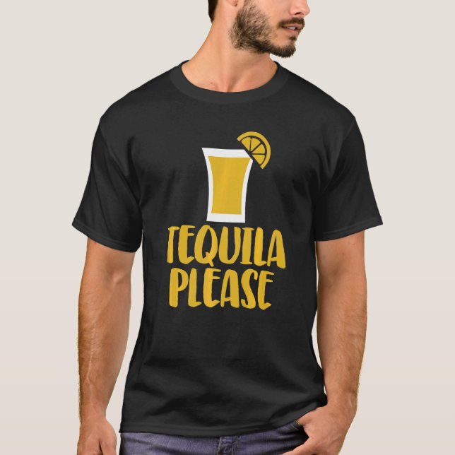 Tequila Bitte Liebe trinken Cocktail T-Shirt (Vorderseite)