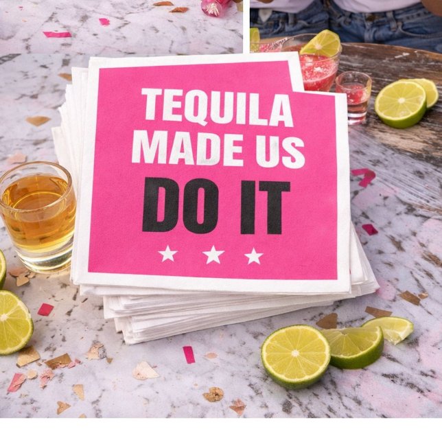 Tequila brachte uns dazu, es zu tun | Braut-Trinkg Serviette (Von Creator hochgeladen)