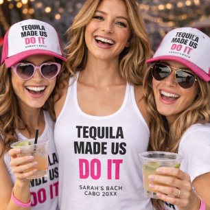 Tequila brachte uns dazu, es zu tun   Braut-Trinkg Tank Top