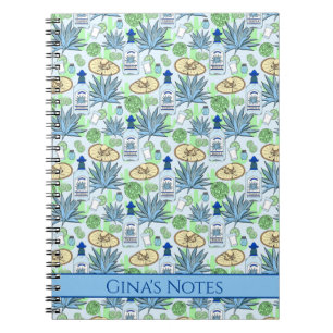 Tequila Drinker Blue Agave Pflanze Sombreros Notizblock
