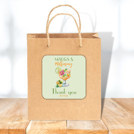 Tequila & Fiesta Bachelorette Quadratischer Aufkleber