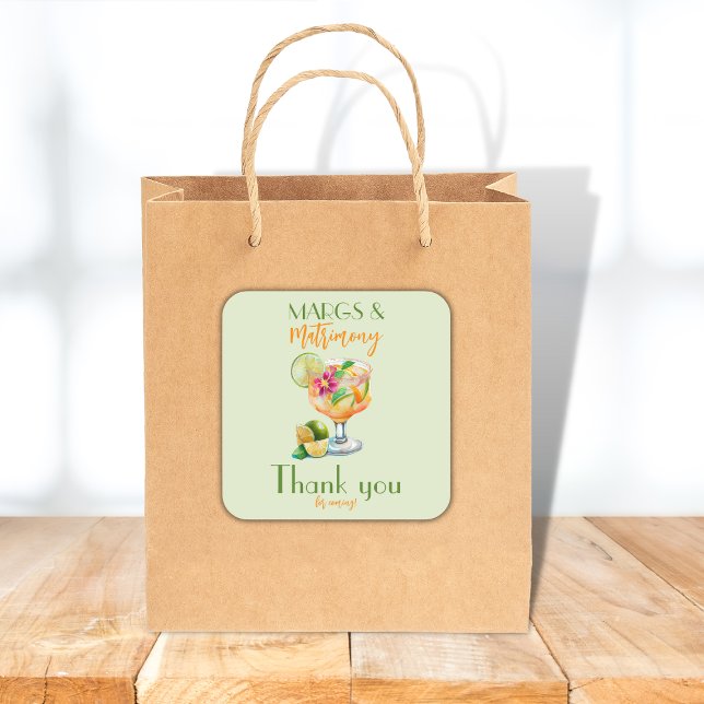 Tequila & Fiesta Bachelorette Quadratischer Aufkleber (Von Creator hochgeladen)