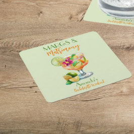 Tequila & Fiesta Bachelorette Runder Aufkleber