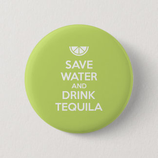 Tequila gerettet Wasser und trinken Button