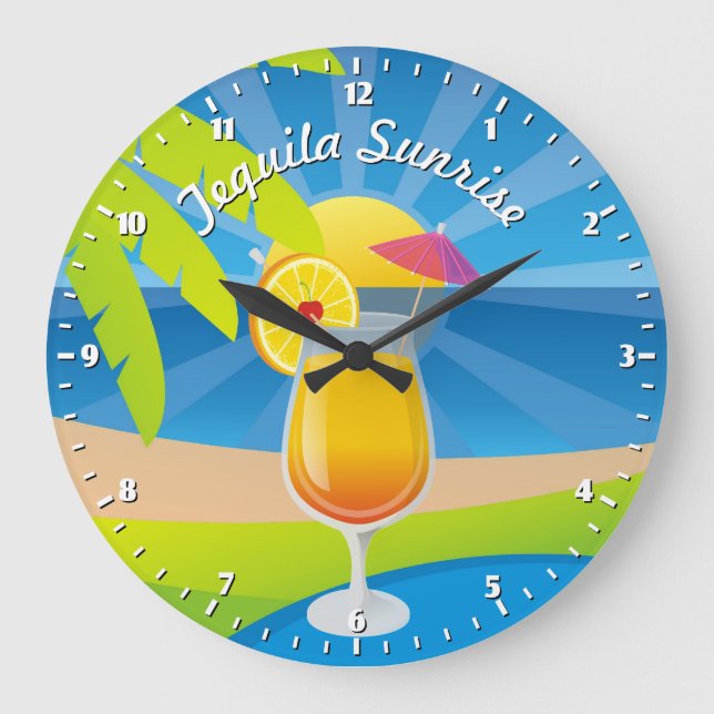 Tequila Große Wanduhr (Vorderseite)